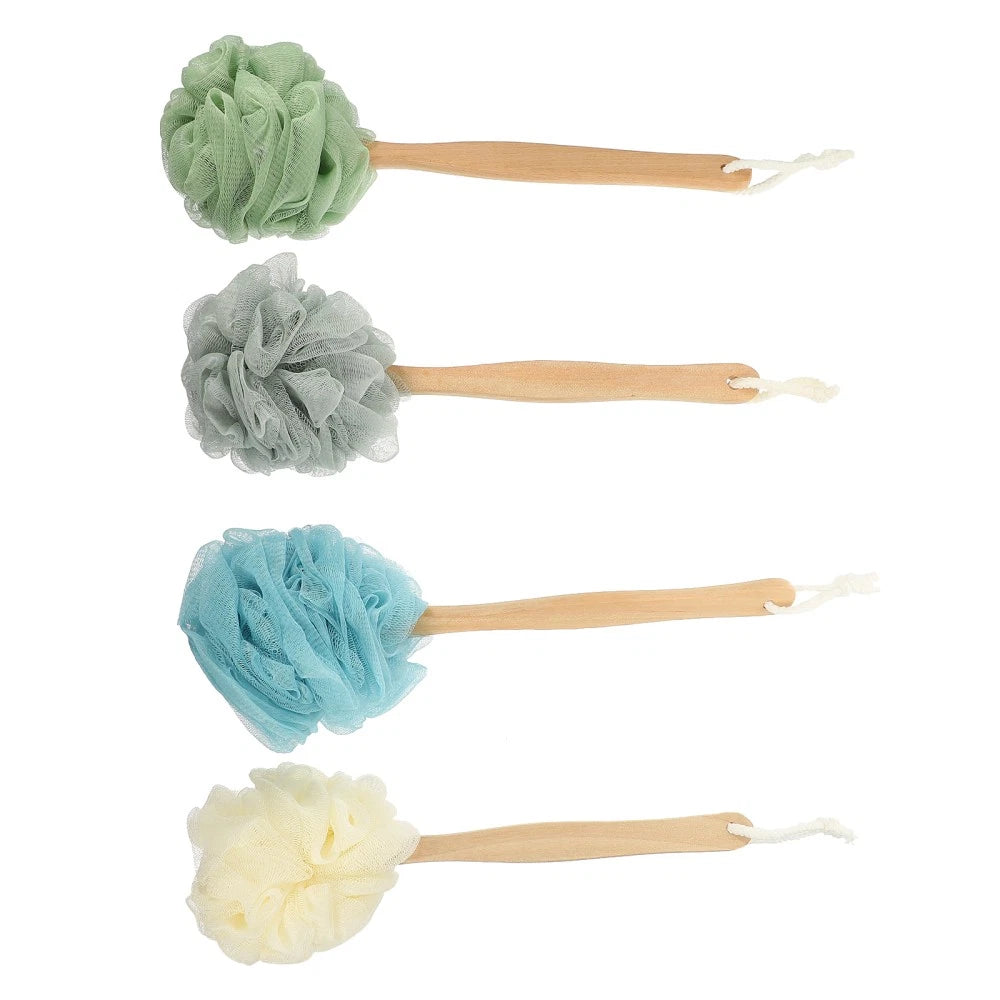 4 Pcs Bath Brush Rubs Back Brushes Shower Exfoliating Scrub Dry