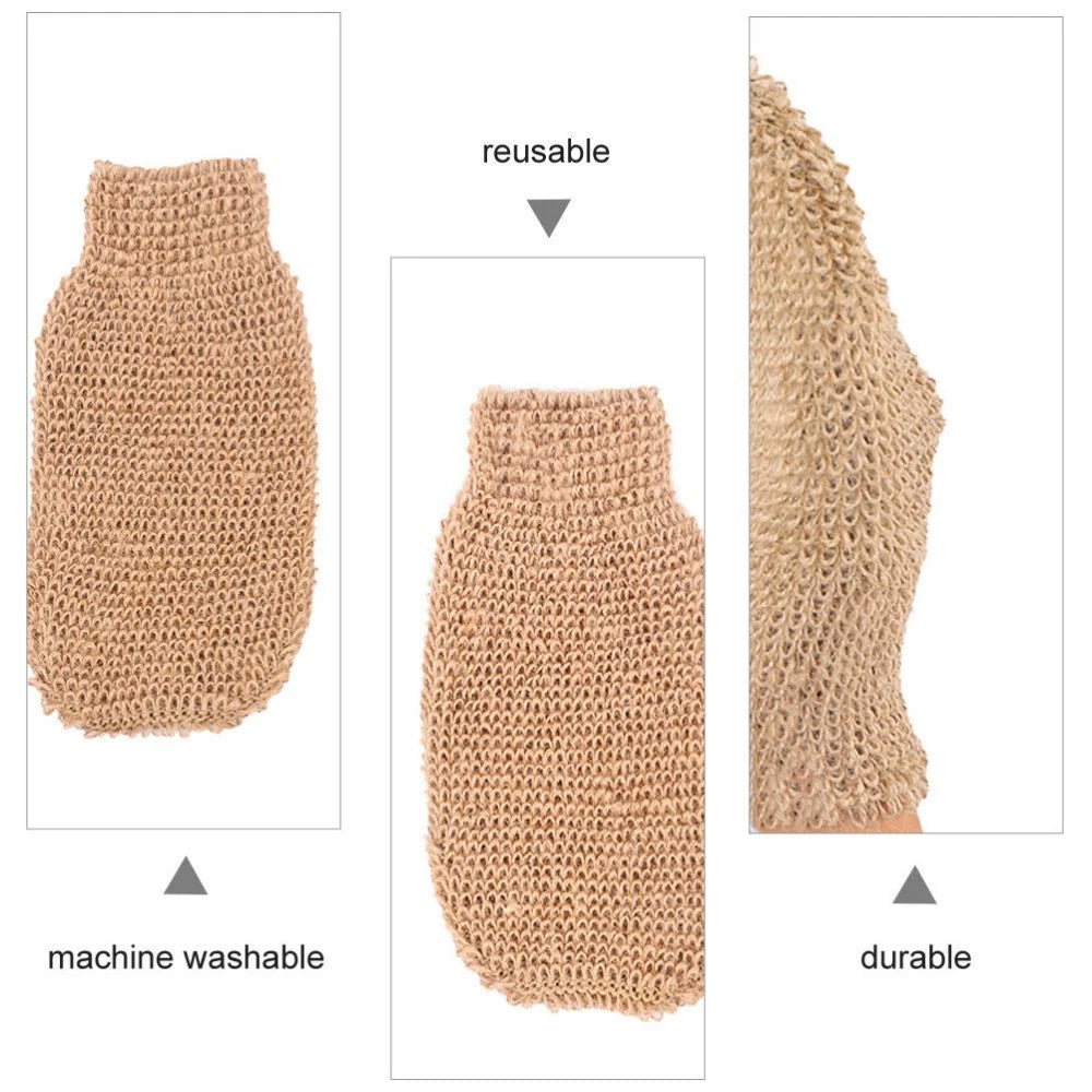 2Pcs Exfoliating Body Brush Glove Bath Scrubber for Smooth Skin