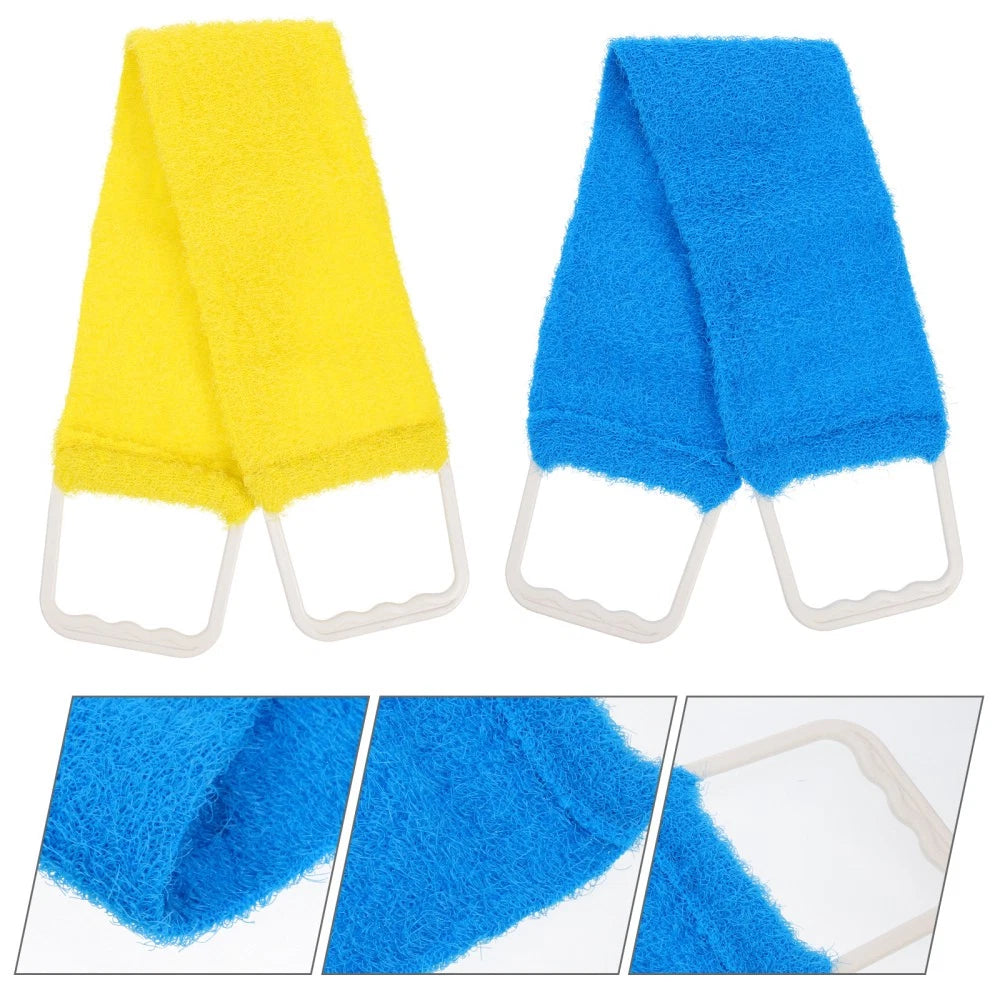 Extended Length Washer Bath Towel Man Exfoliating Back Scrubber Shower Brush