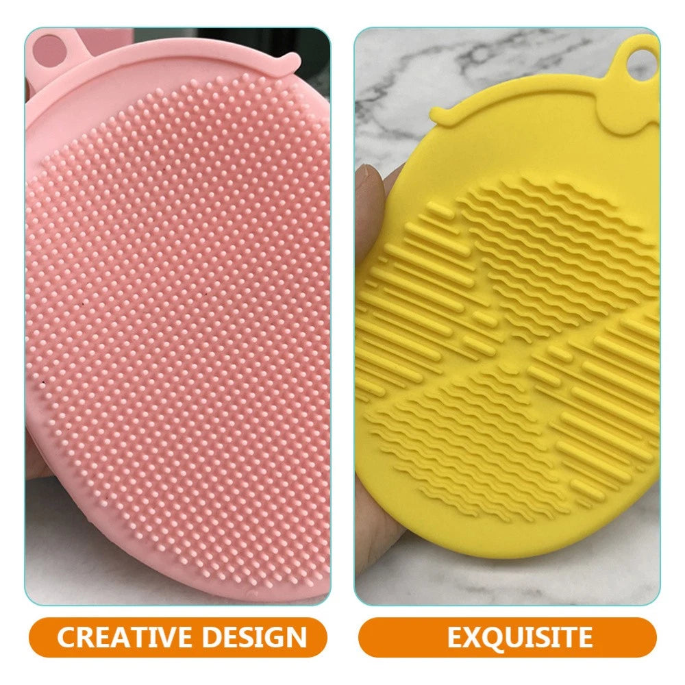 3 Pcs Bath Brush Double-sided Body Scrubbers Silicone Exfoliating