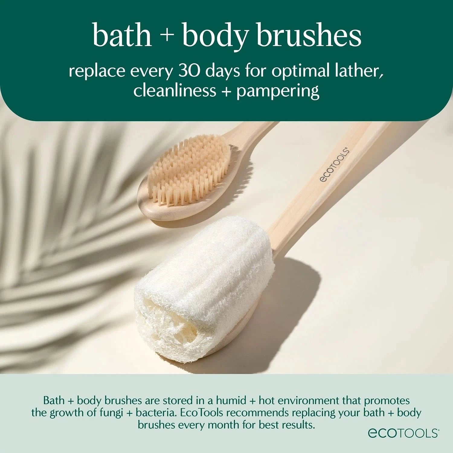 17.5" Long Handle Bath Brush Natural Bristles Body Back Shower Washing Scrubber