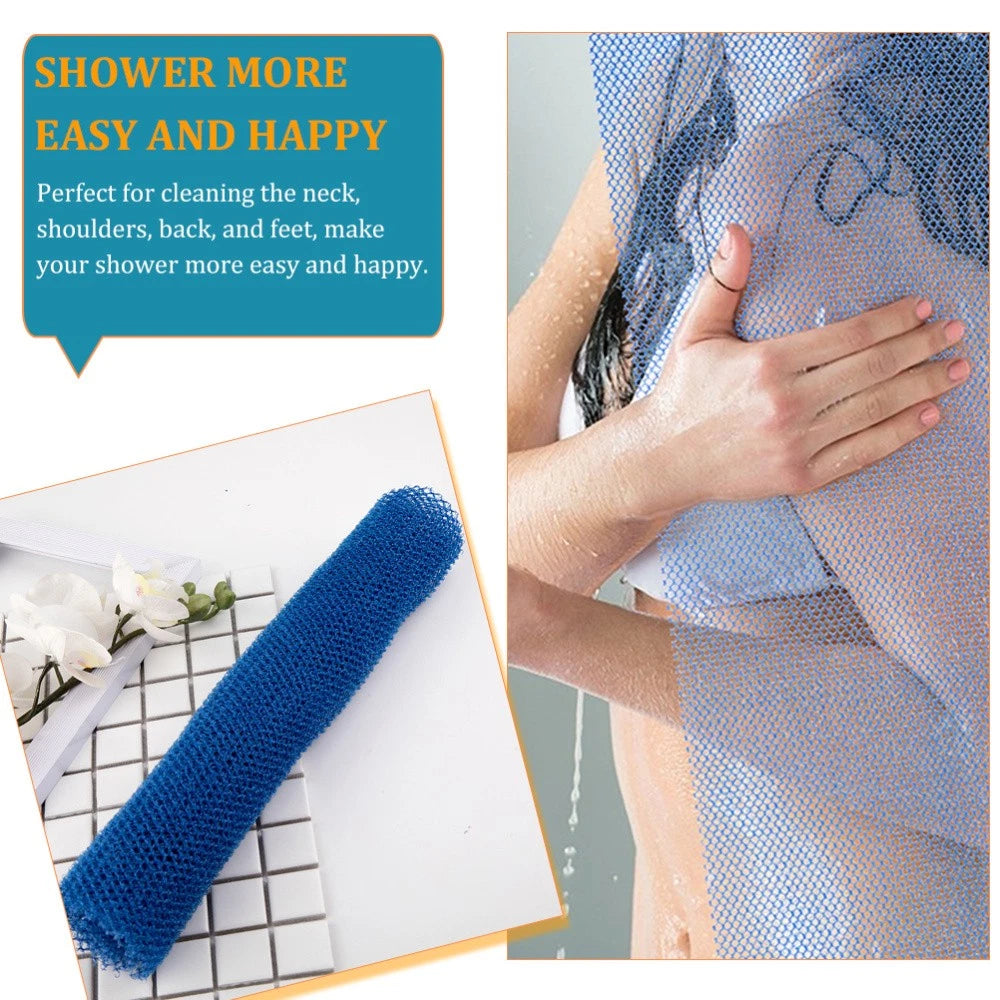 2 Pcs Bath Towel Women's Man Bathroom Scrubber Shower Brush for Body