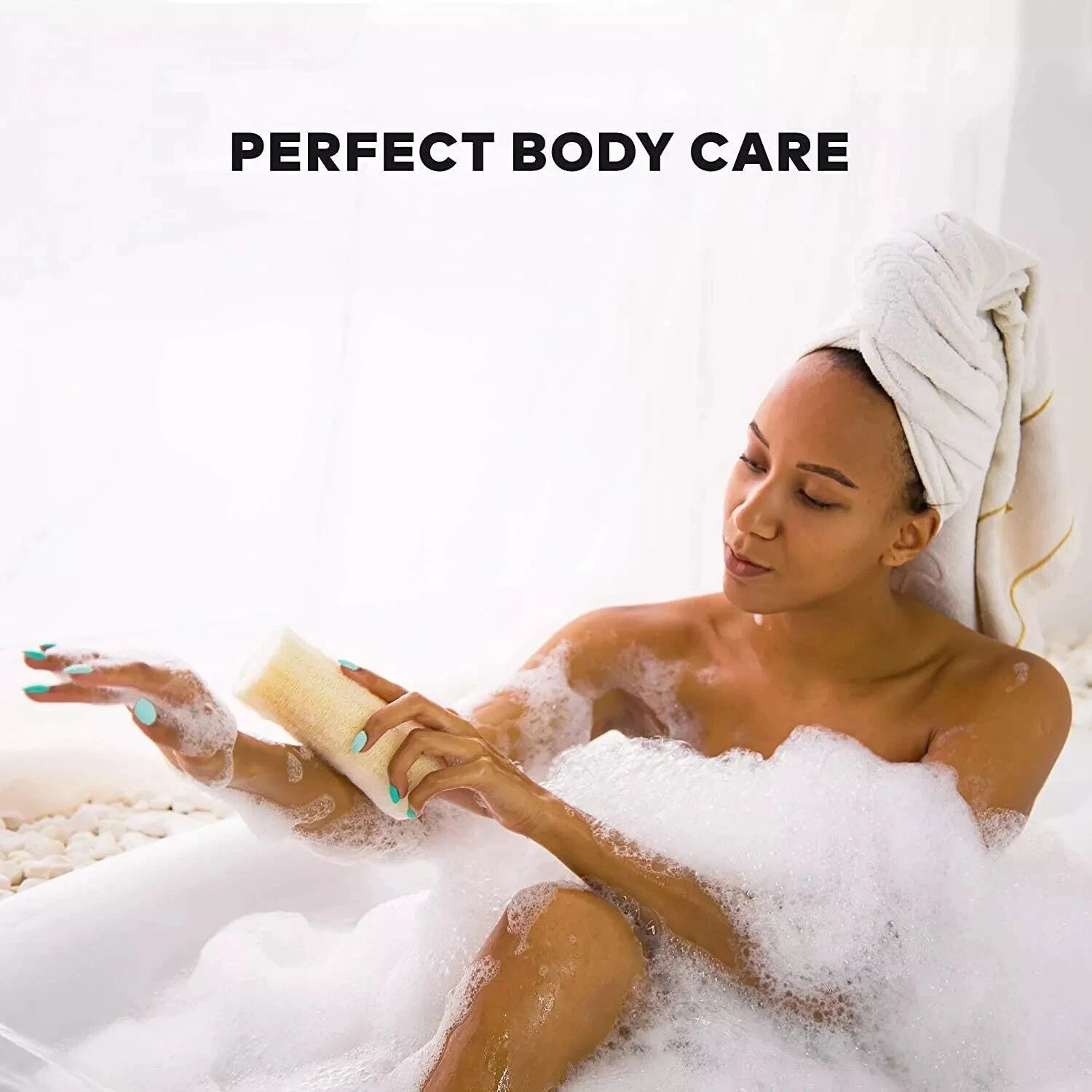 6 pack Natural Loofah Sponges Organic Luffa Bath Shower Sponge Exfoliating Body