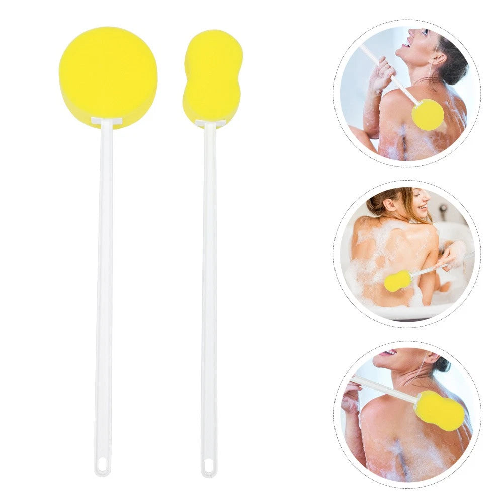 2pcs Shower Cleaning Long Handle Bath Bath Tools Bathing Supplies