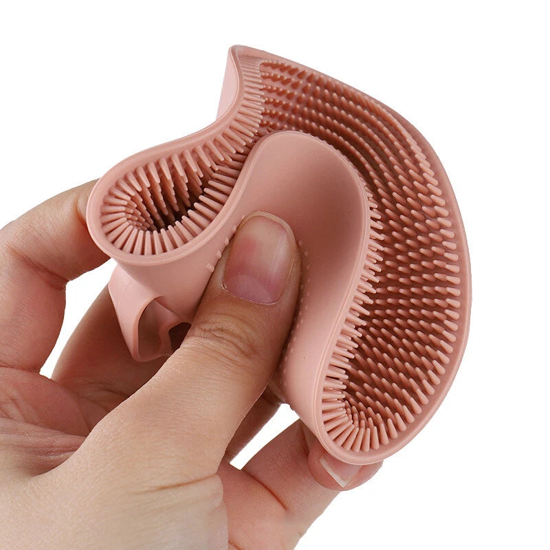 Silicone Bath Brush Scalp Massager Washing Comb Hygienic Exfoliating Body Clean