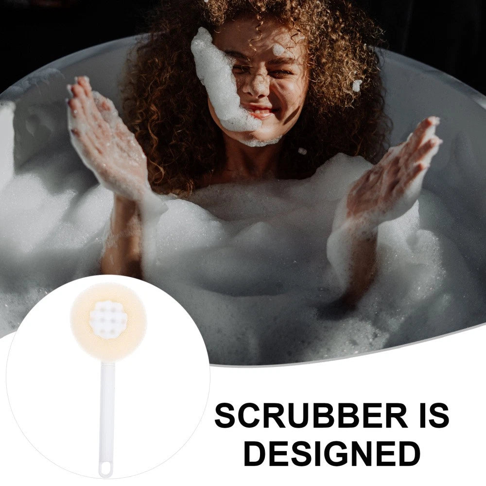 Plastic Exfoliating Brush Body Bath Brush Portable Back Scrubber Handle Shower