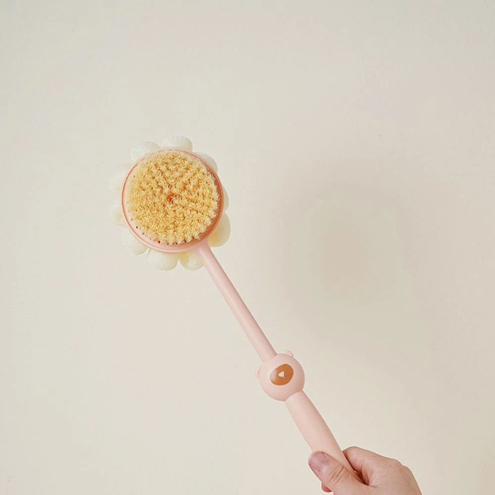 X3 Long Handle Soft Bath Body Brush Back Exfoliating Scrubber For Shower Massage
