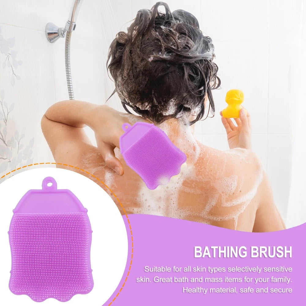Silicone Hair Shampoo Baby Newborn Kids Shower Brush Bath Scrubber