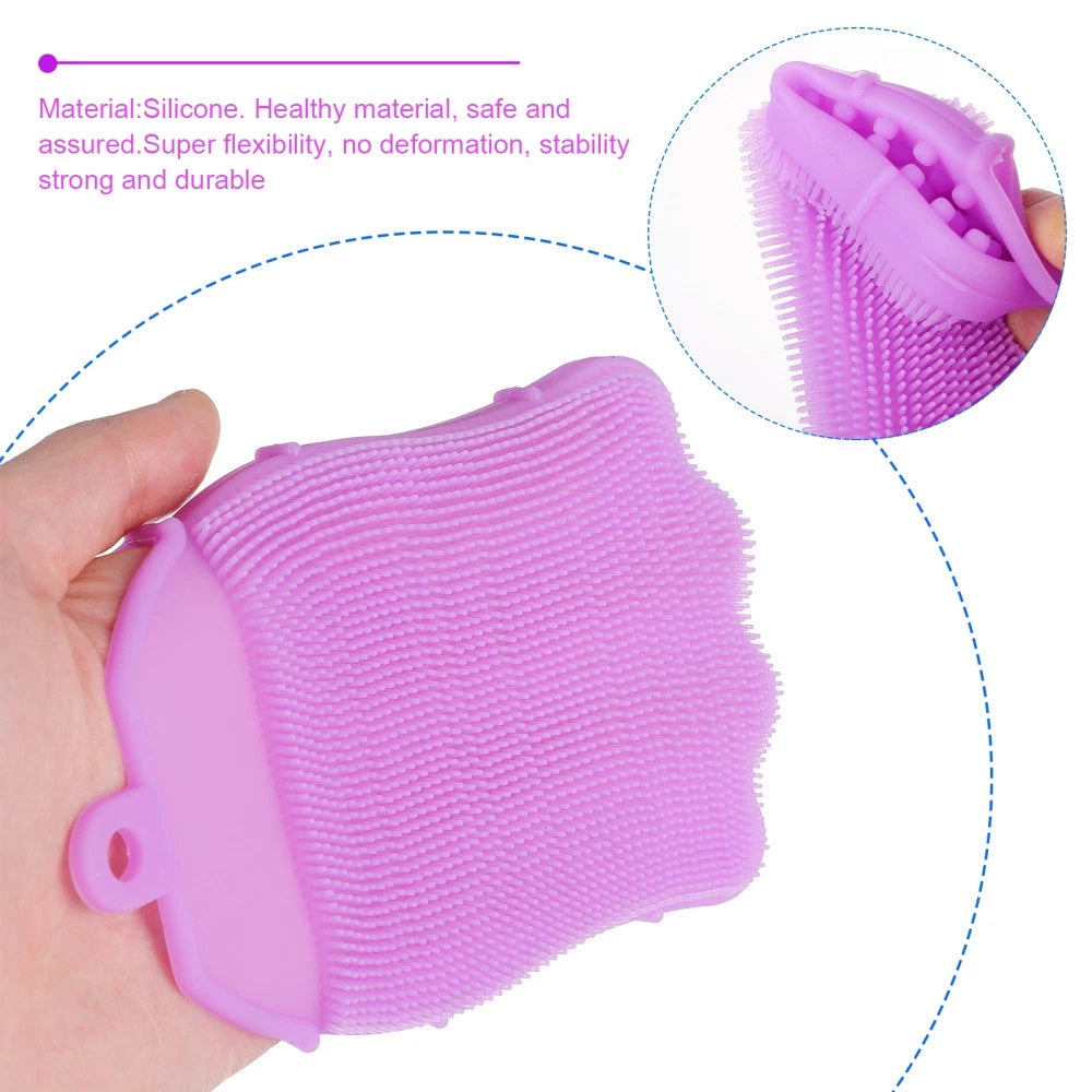 Silicone Hair Shampoo Baby Newborn Kids Shower Brush Bath Scrubber
