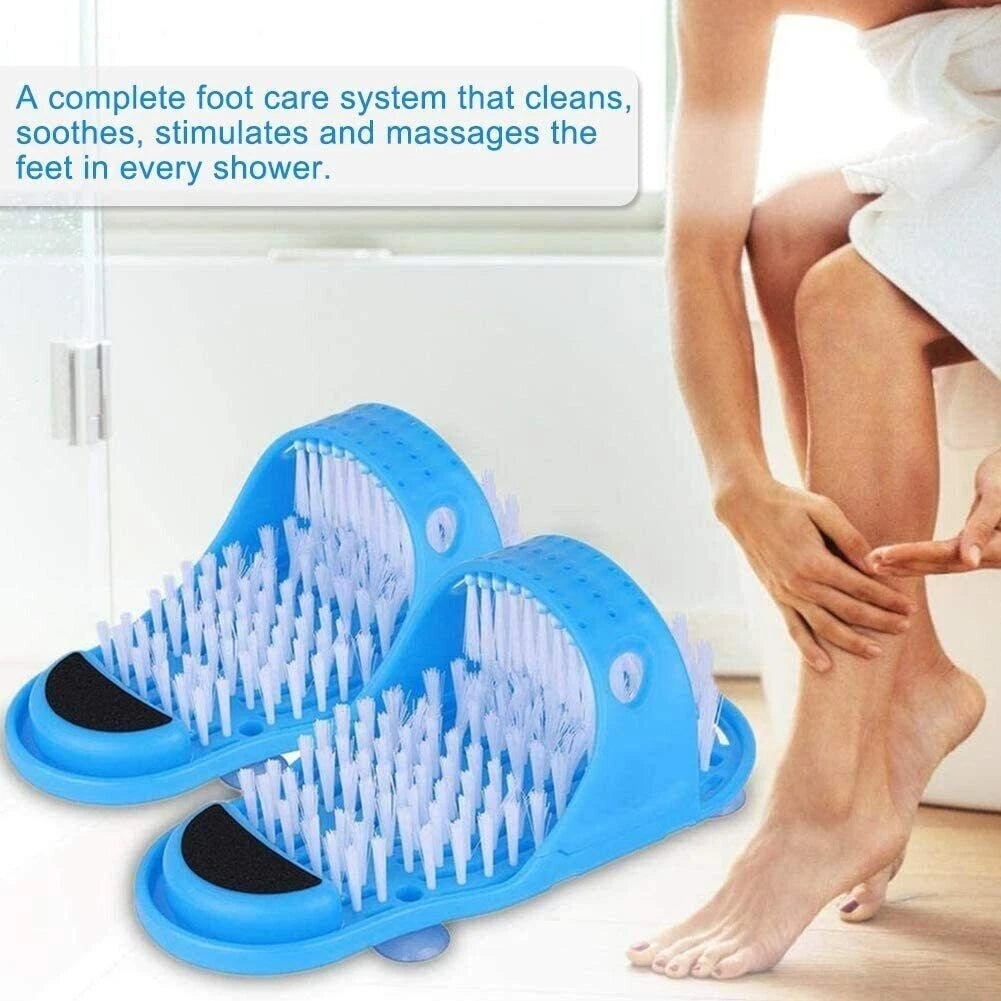 Shower Feet Foot Scrubber Massager Cleaner Exfoliating Washer Wash Slipper Brush