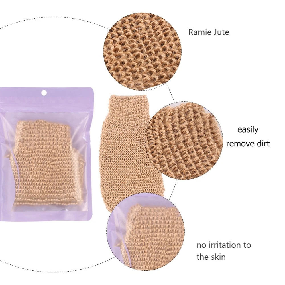 2Pcs Exfoliating Body Brush Glove Bath Scrubber for Smooth Skin