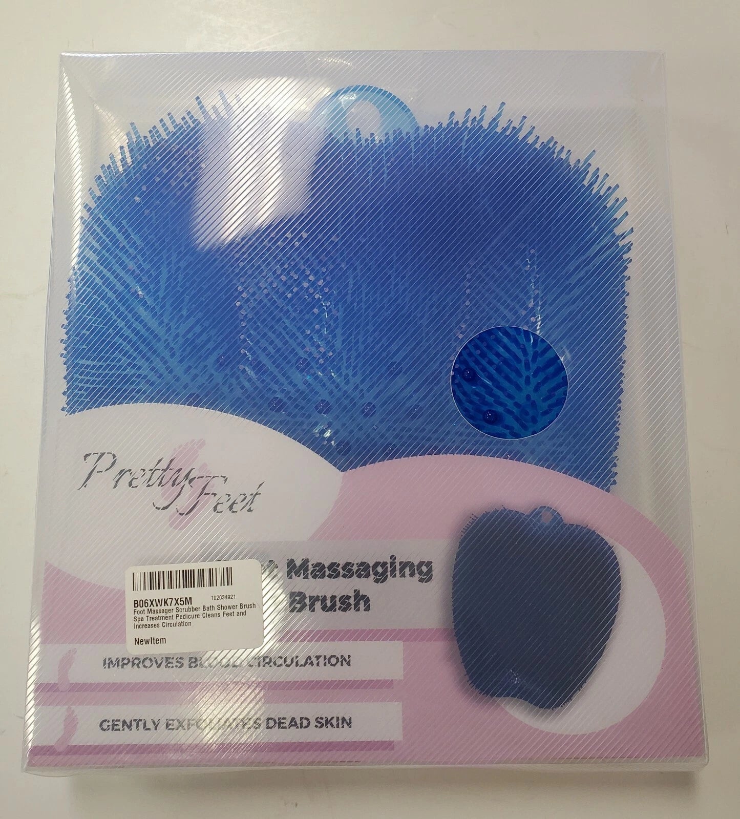 Pretty Feet Foot Massaging Bath Brush - Improves Blood Circulation