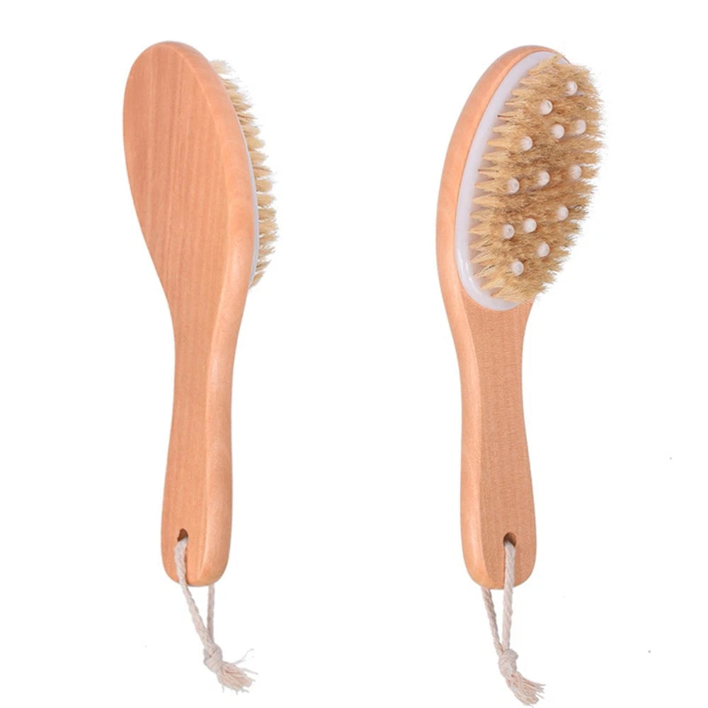 Body Brush Back Scrubbing Exfoliating Scrubber with Handles Dry Skin for