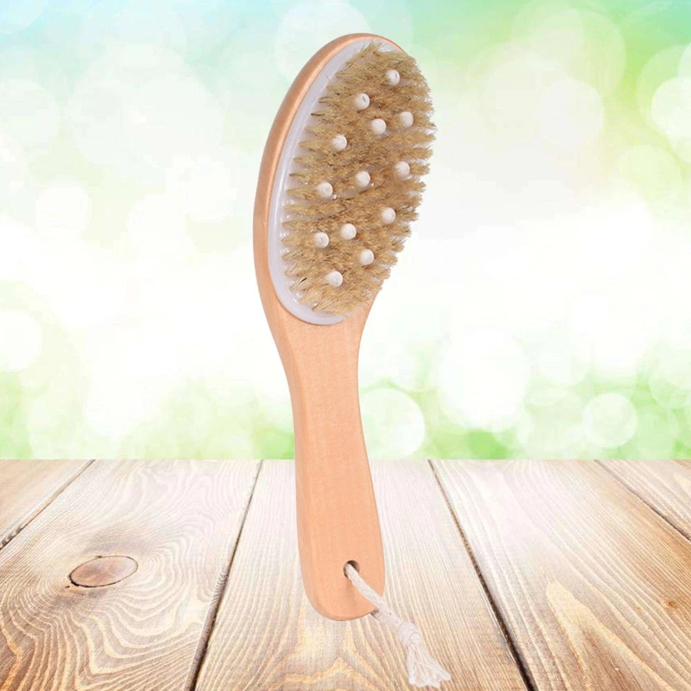 Body Brush Back Scrubbing Exfoliating Scrubber with Handles Dry Skin for