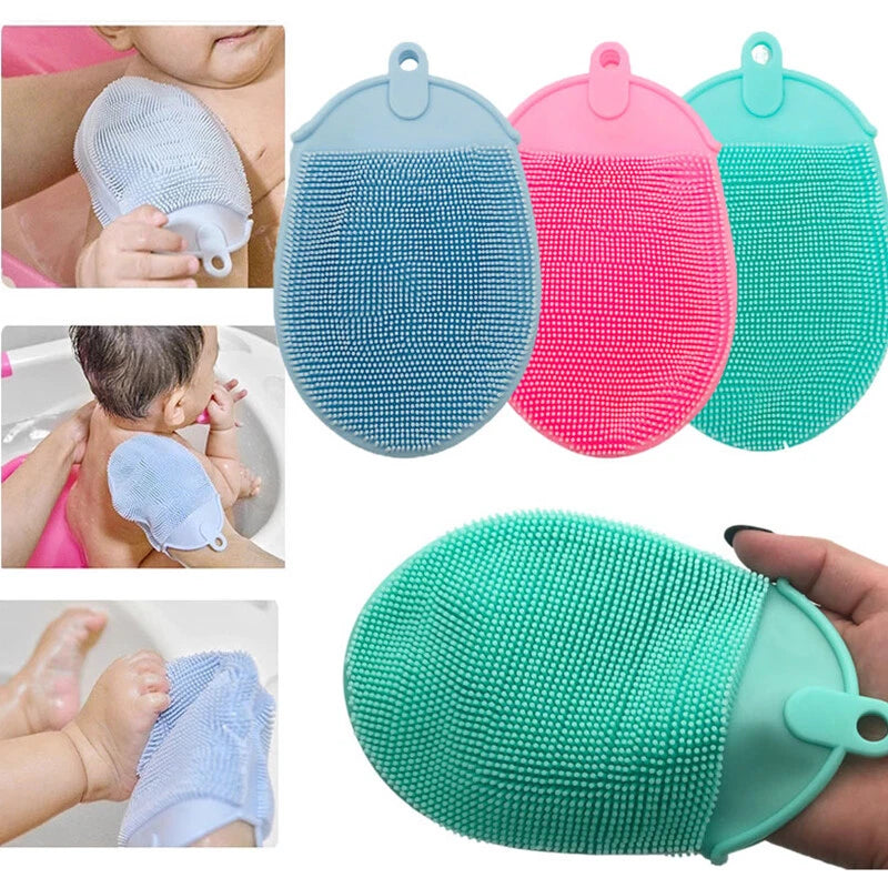 Silicone Bath Brush Scalp Massager Washing Comb Hygienic Exfoliating Body Clean