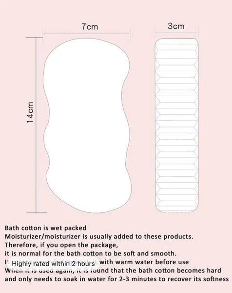 Pink Soft Painless Sponge Body Scrubber Baby Adults Bath Exfoliating Scrub Skin