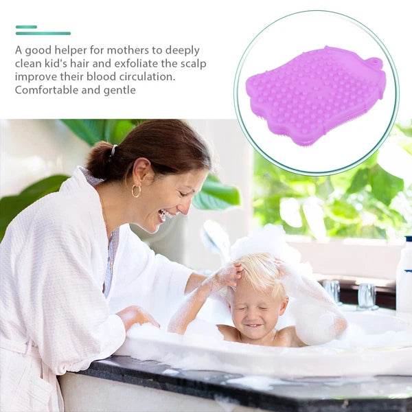 Silicone Hair Shampoo Baby Newborn Kids Shower Brush Bath Scrubber