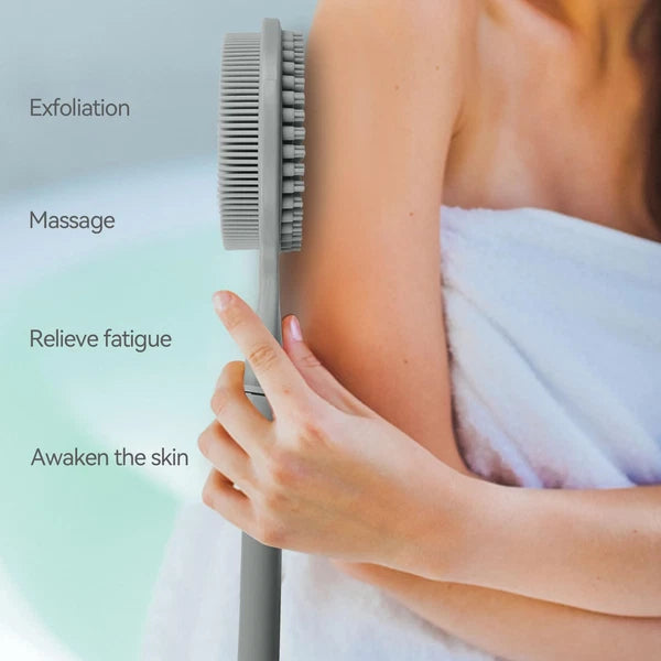 Back Scrubber for Shower, (16-24 Inch) Extendable Bath Brush Long Handle for ...