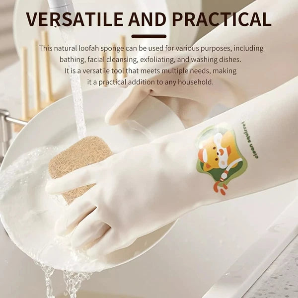 5pcs Natural Loofah Sponge Exfoliating Body Scrubber Shower Bath Spa Dishes Wash