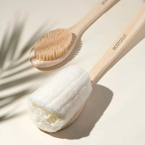 Bath Bristle Brush, Bath Brush with Long Handle, Cleanse Back & Hard-To-Reach Ar