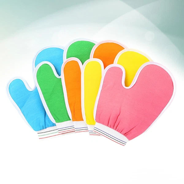 5 Pcs Bath Gloves Men and Women Body Scrub Brush Rubbing Exfoliator Scrubber