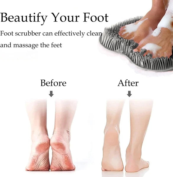 Silicone Foot Back Scrubber Exfoliating Massager Pad Cleaning Mat Bath Shower
