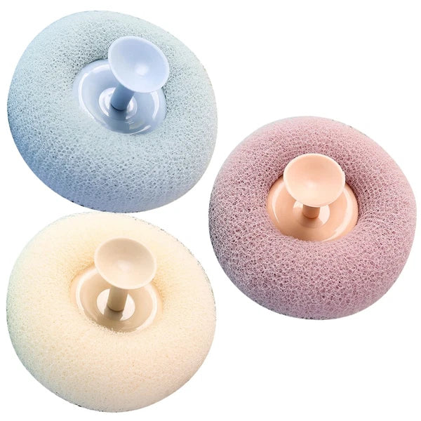 3 Pcs Bath Brush Shower Scrubber for Body Miss Poufs All Stuffdesign