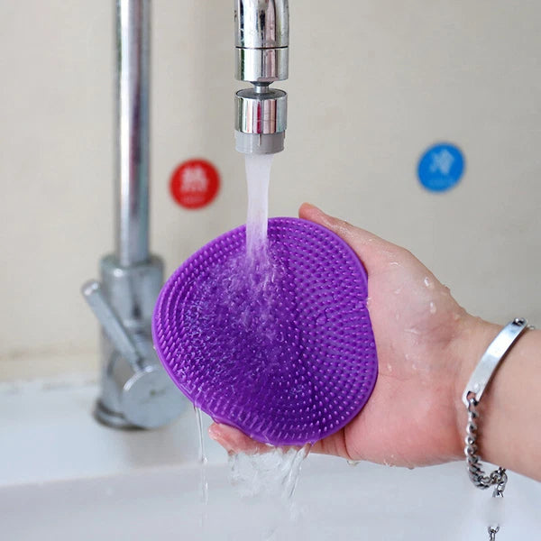 Silicone Bath Brush Scalp Massager Washing Comb Hygienic Exfoliating Body Clean