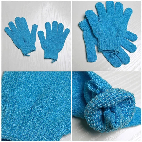 Five Finger Bath Gloves Woman Body Exfoliating Scrub Scrubber Exfoliator