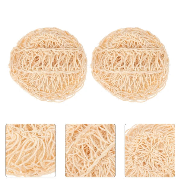 2 Pcs Sisal Bath Brush Man Mother Shower Products Cleaner Bathing Balls