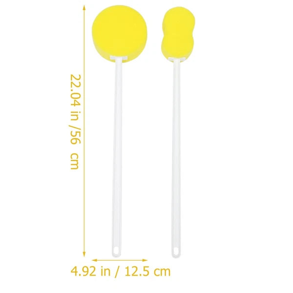 2pcs Shower Cleaning Long Handle Bath Bath Tools Bathing Supplies