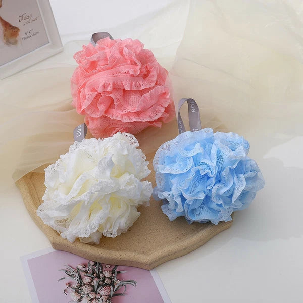 Exfoliating Large Body Scrubber Sponge Flower Brush Puff Bath Loofah Mesh Shower