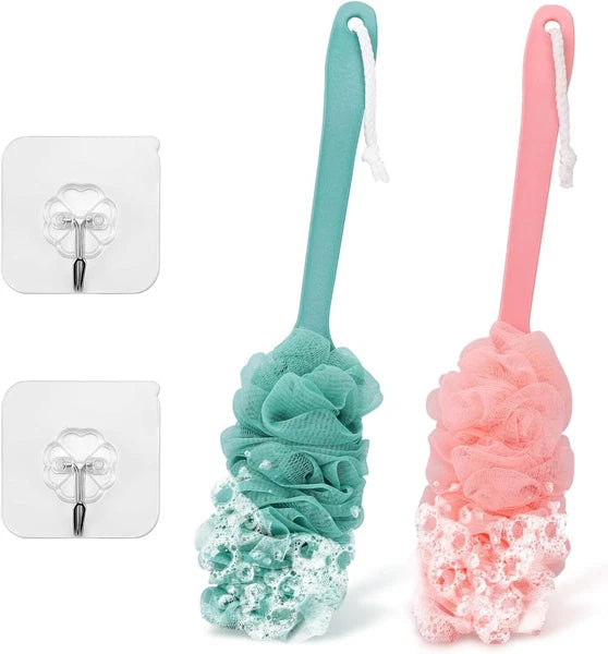 Bath Loofah Sponge Brush Shower Long Handle Back Scrubber Bathing Accessories