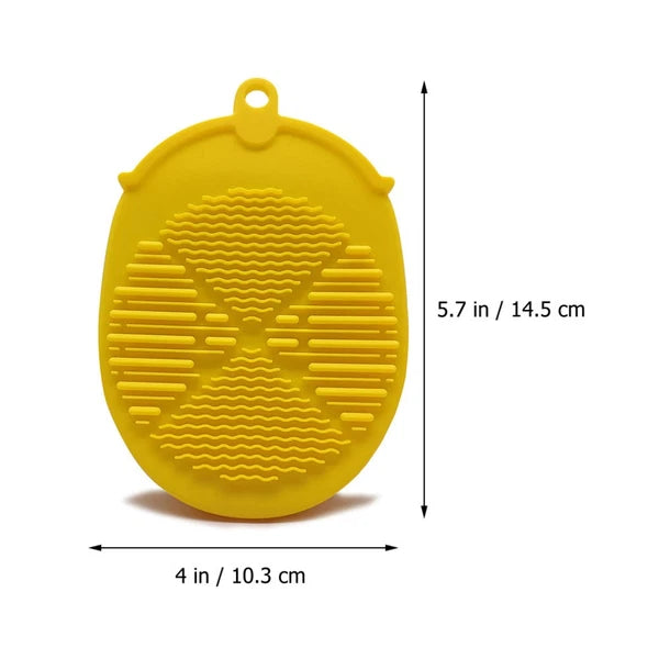 3 Pcs Bath Brush Double-sided Body Scrubbers Silicone Exfoliating