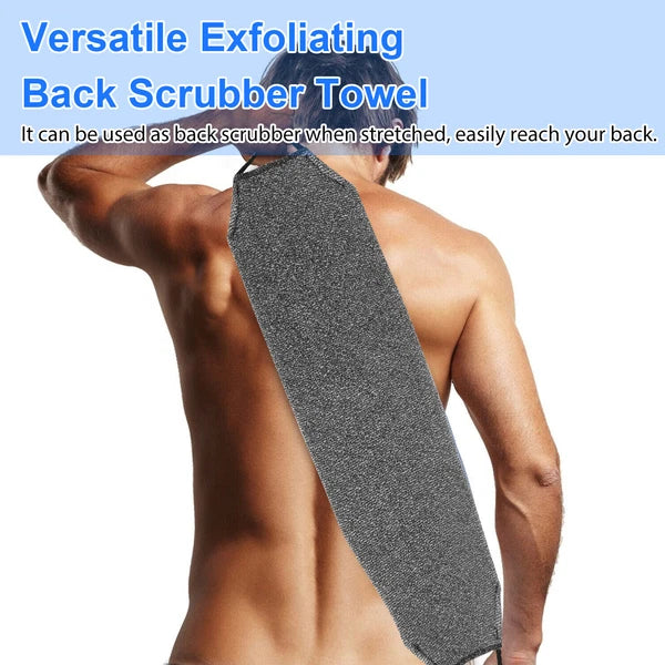 Shower Back Scrubber Cloth Bath Towel Body Brush Cleaning Strip Skin Exfoliating