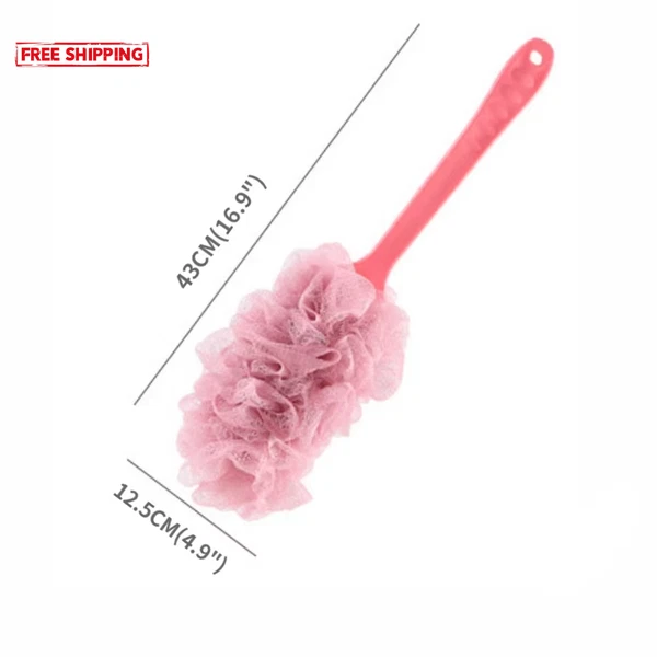 Long Handle Back Brush Body Scrubbers Shower Hanging Body Brush Sponges Soft Mes