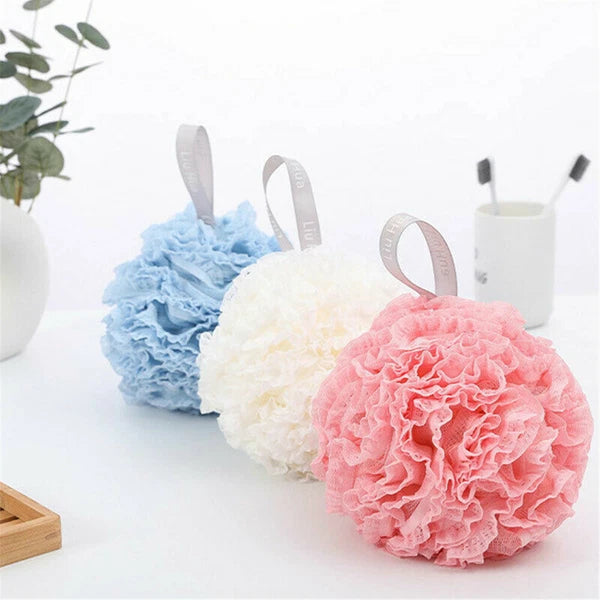 Exfoliating Large Body Scrubber Sponge Flower Brush Puff Bath Loofah Mesh Shower
