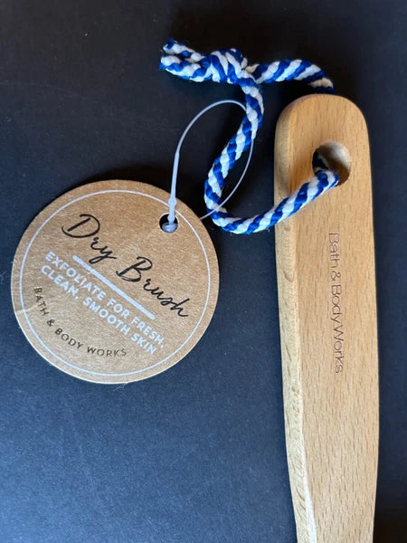 Bath & Body Works Wooden Handle Exfoliating Soft Bristle Dry Brush New Sealed