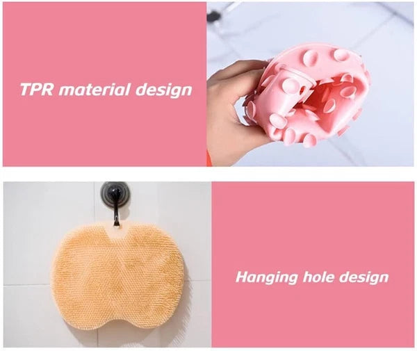 Soft Silicone Shower Brush, Silicone Bath Massage Cushion Brush, Wall Mounted