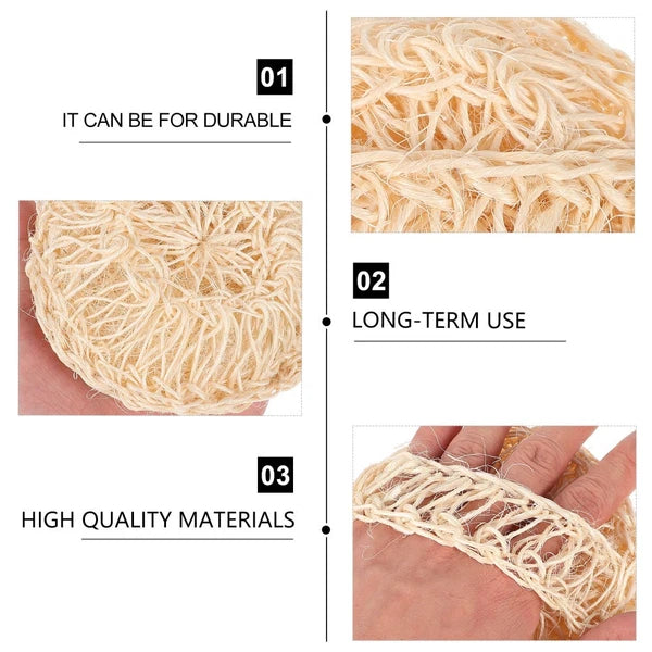 2 Pcs Sisal Bath Brush Mother Man Shower Balls Beige Tools Bathing