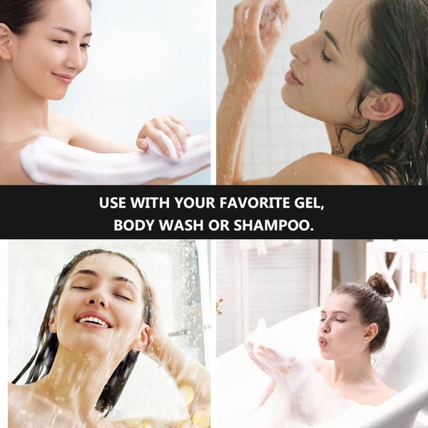 Exfoliating Back Brush Long Handle Bath Sponge Scrubber for Shower Use