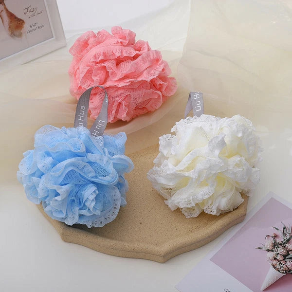 Exfoliating Large Body Scrubber Sponge Flower Brush Puff Bath Loofah Mesh Shower