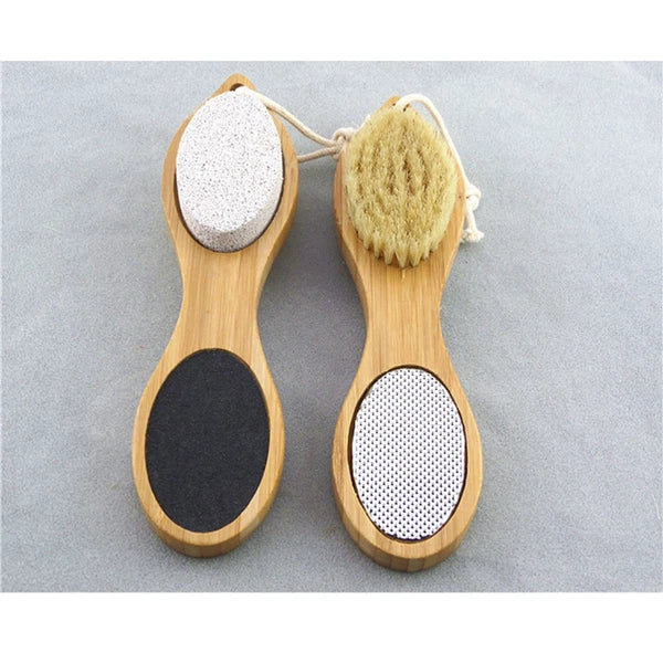 Foot Massage Brush Protection Feet Pads Wooden bath brush Shower brush