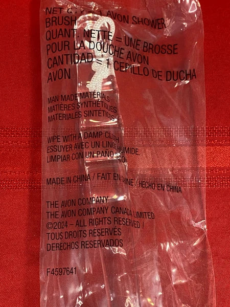 NIB Avon Long Handle Shower Brush w/Massage Nubs on Back of Brush~Lot of 2
