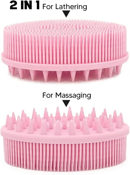 2 Pcs Silicone Body Scrubber, Dish Scrubber, Soft Silicone Loofah, Exfoliator