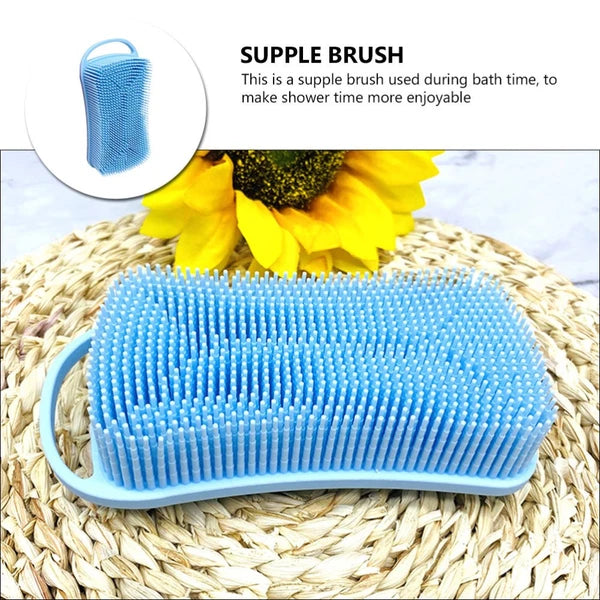 Silicone Shower Brush Practical Bath Brush with Hanging Hook Home Bath Supply
