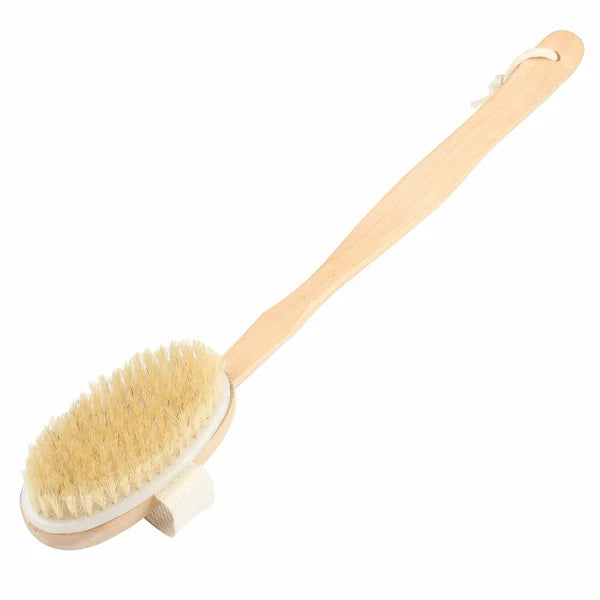 Natural Wooden 15" Bath Shower Body Back Brush Spa Scrubber With Long Handle US