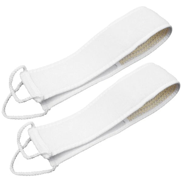 2Pcs Long Body Scrubber Back Cleaning Bath Strap Exfoliating Bath Body Brush