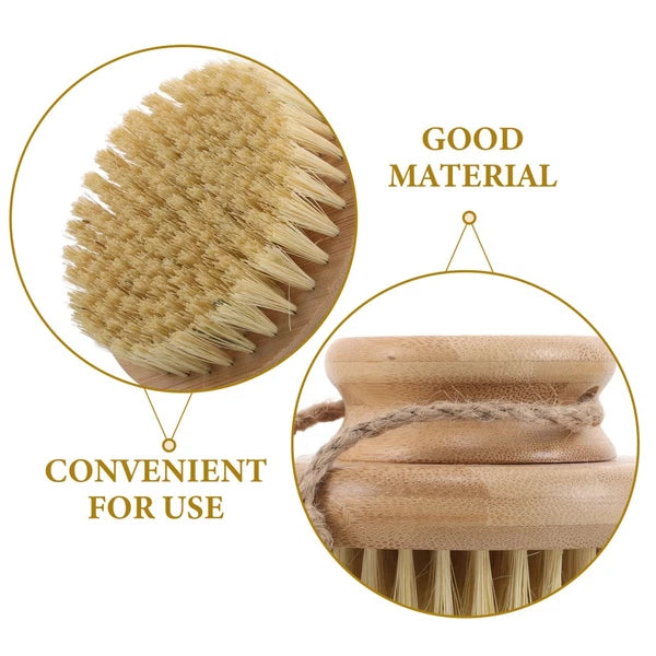 Dry Brushing Body Exfoliating Brush - Exfoliating Bath Scrubber Brush with