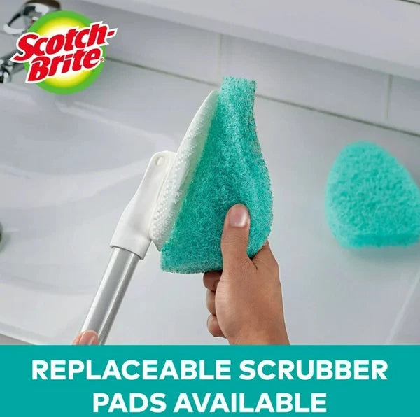 Scotch-Brite Non-Scratch Tub and Shower Scrubber Kit (2 Handle With Refill Pads)